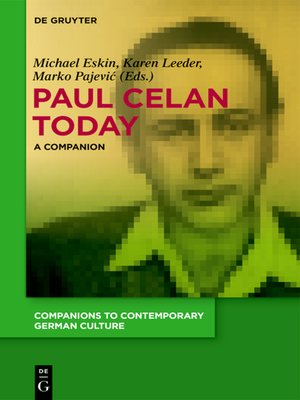 cover image of Paul Celan Today